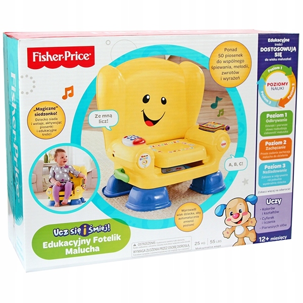 FISHER PRICE EDUKACYJNY FOTELIK MALUCHA CDF63