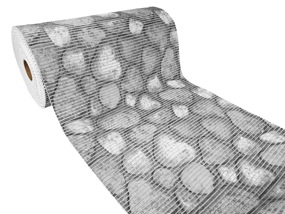 Dywanik Łazienkowy Podłogowy PVC Wzór Kamyki Szare