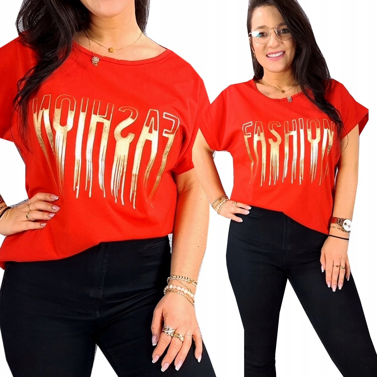 

Bluzka koszulka Kobiecy Tshirt Top print 3XL