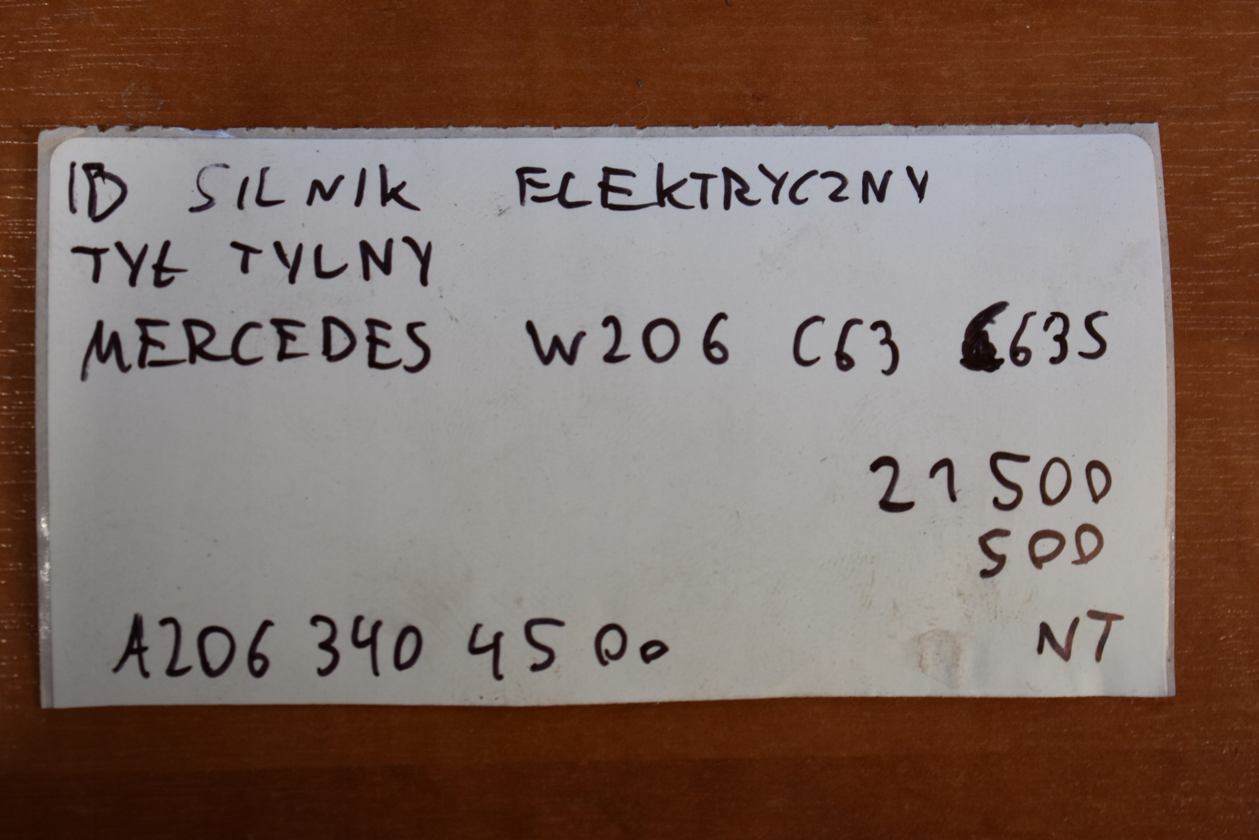 IDEALNY engine electrical rear part rear MERCEDES W206 C63 C63S 1