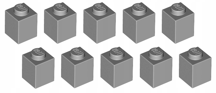 

Lego cegła 1x1 jasnoszara 10 szt. 3005 Nowa
