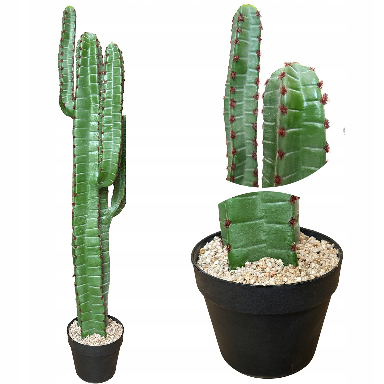 Umělý Kaktus Velký 110 cm V Květináči Jako Živá Rostlina Umělé Kaktusy