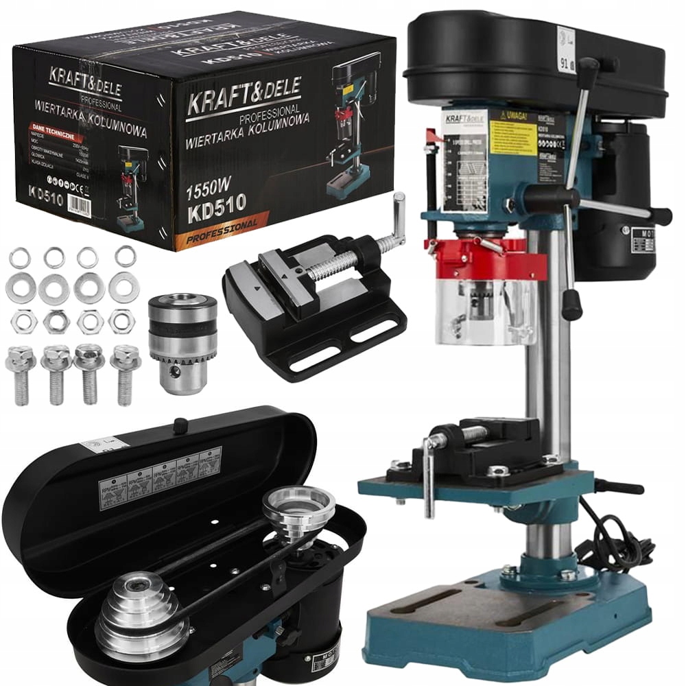 Wiertarka kolumnowa Kraft&dele KD510 stołowa 1550W 13mm 5 biegów