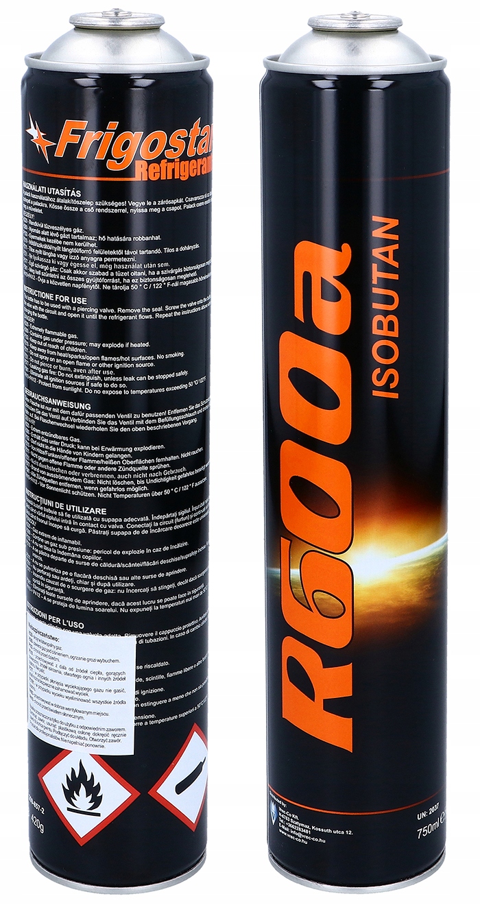 

Czynnik gaz Chłodniczy R-600a Izobutan 750ml klima