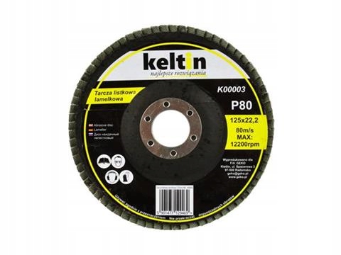 

Tarcza lamelkowa listkowa lamelka Keltin 125 gr 80