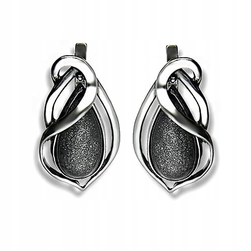 Efektní Stříbrné Náušnice Stříbrné Brokátové Náušnice K450