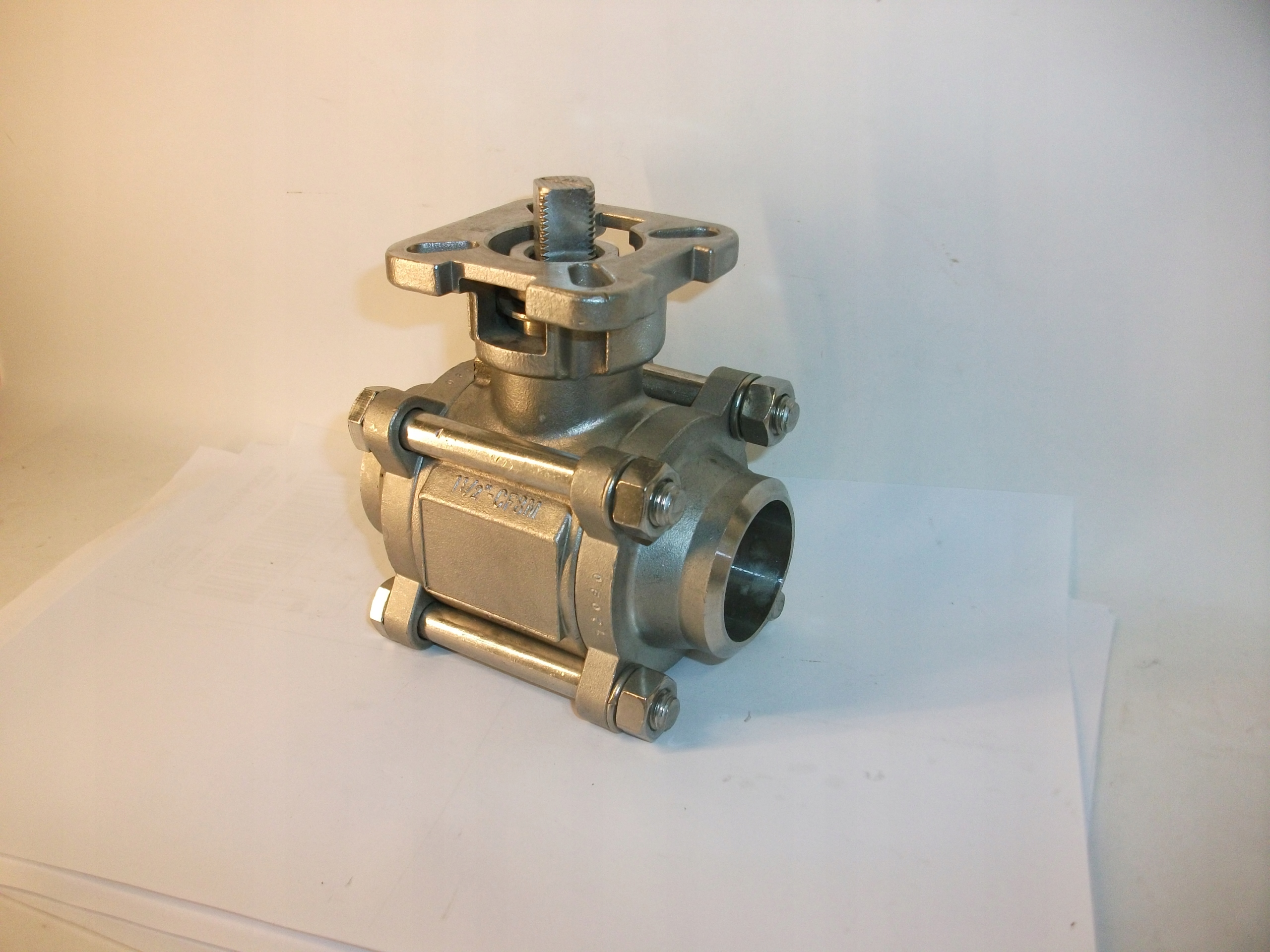 Guľový Ventil na zváranie pod pohon Nerezový CF8M 1/2" 316L