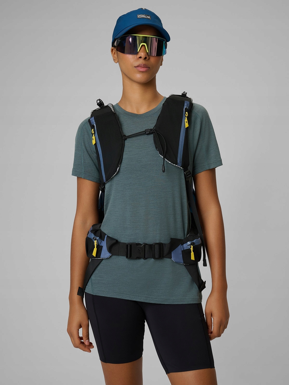 4F Dámské Tričko Khaki Merino Regular Reflexní XL