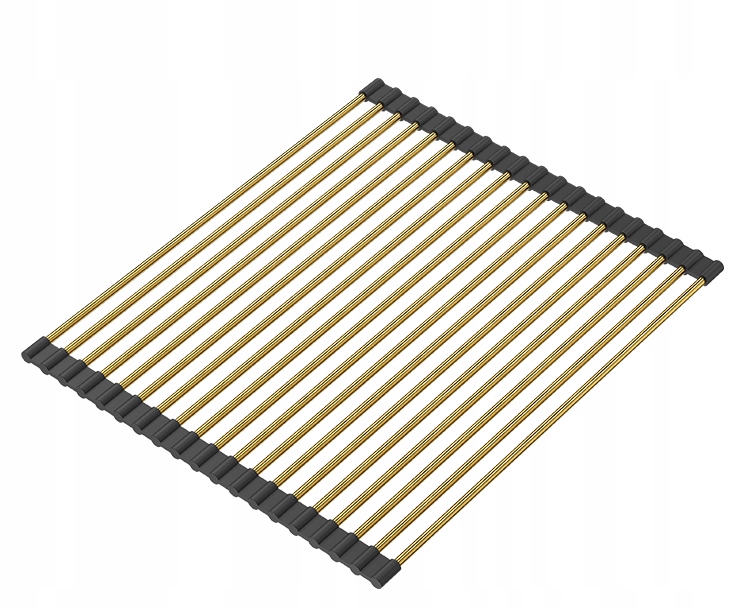Quadron Qmata Elastický odkvapkávač na umývadlo 43x32 čierny zlato
