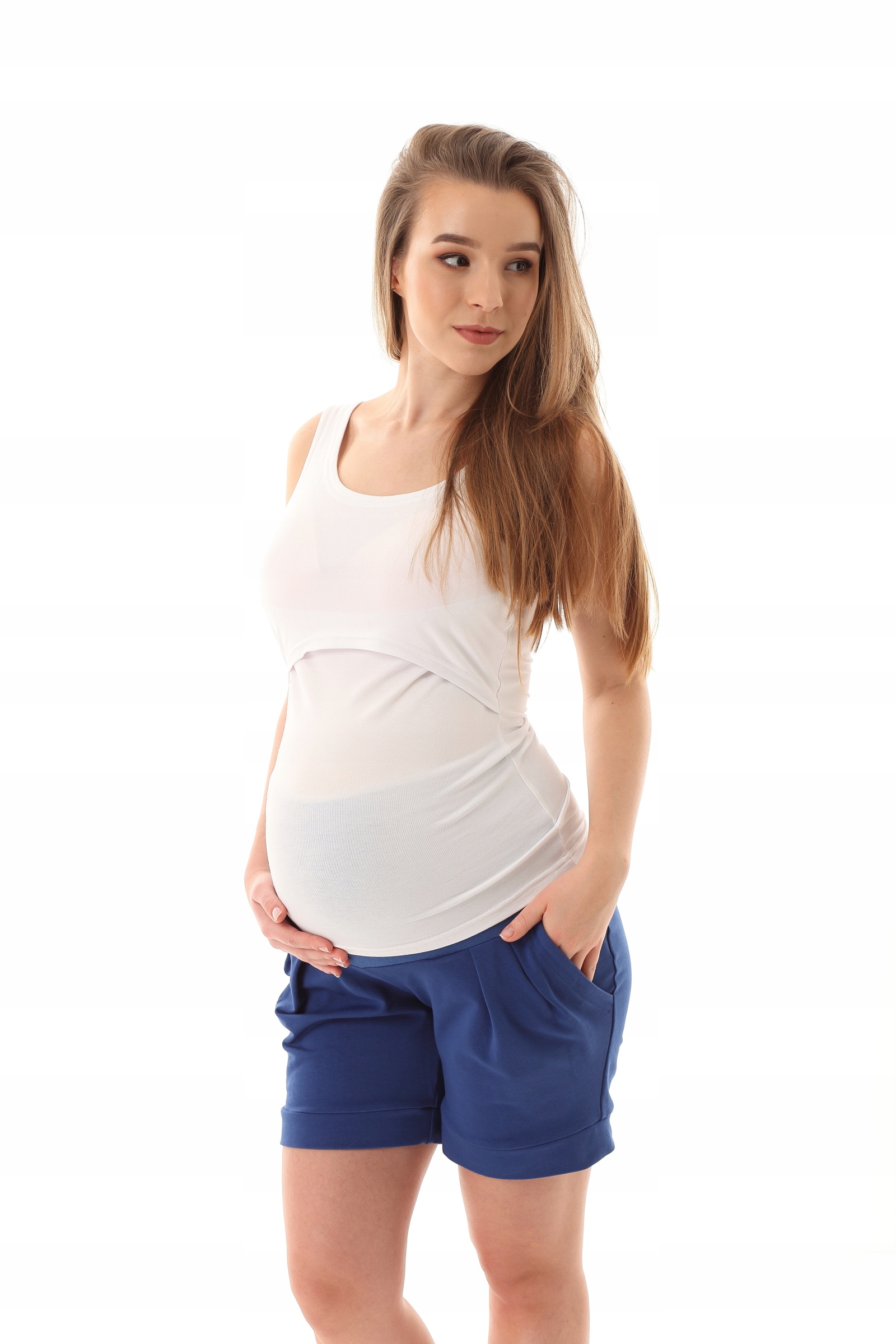 KRÓTKIE SPODENKI CIĄŻOWE M SZORTY DRES CHABROWE