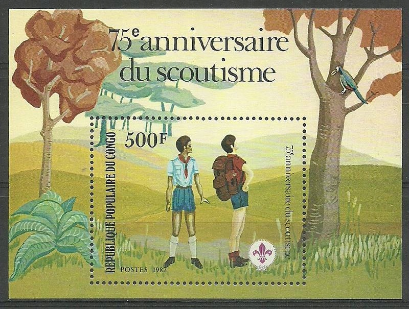 Kongo 1982 Mi bl 29 Czyste **