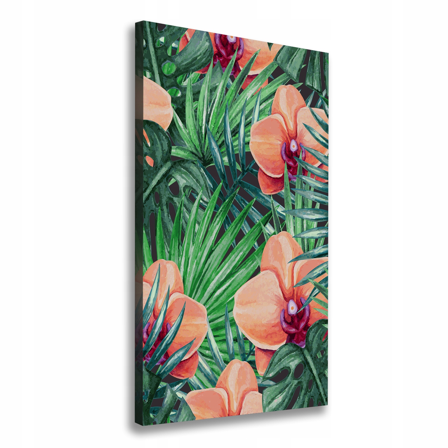 

Foto obraz na płótnie Orchidea i palmy 50x100 cm
