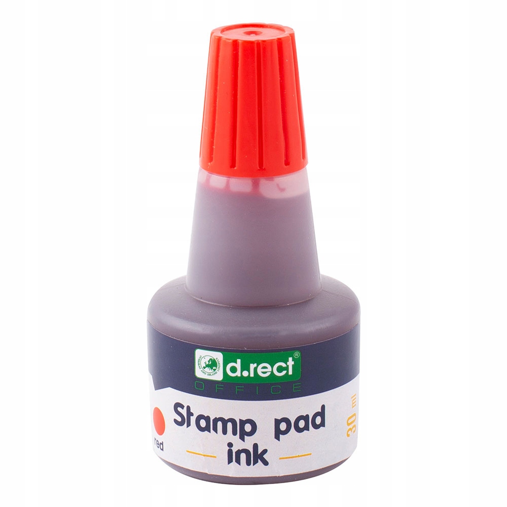 Tusz do pieczątek D.RECT czerwony 30ml