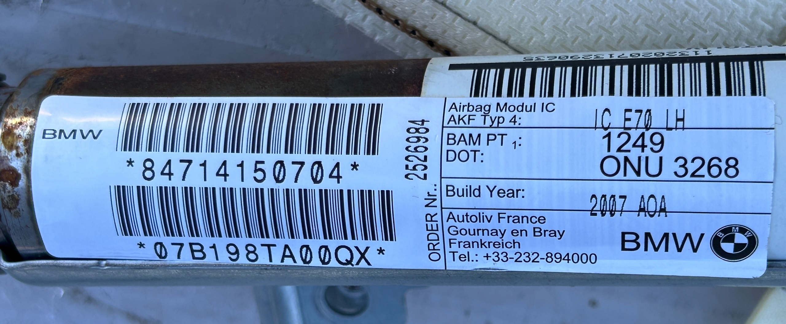 Dachvorhang Airbag AIRBAG links BMW X5 E70 7141507