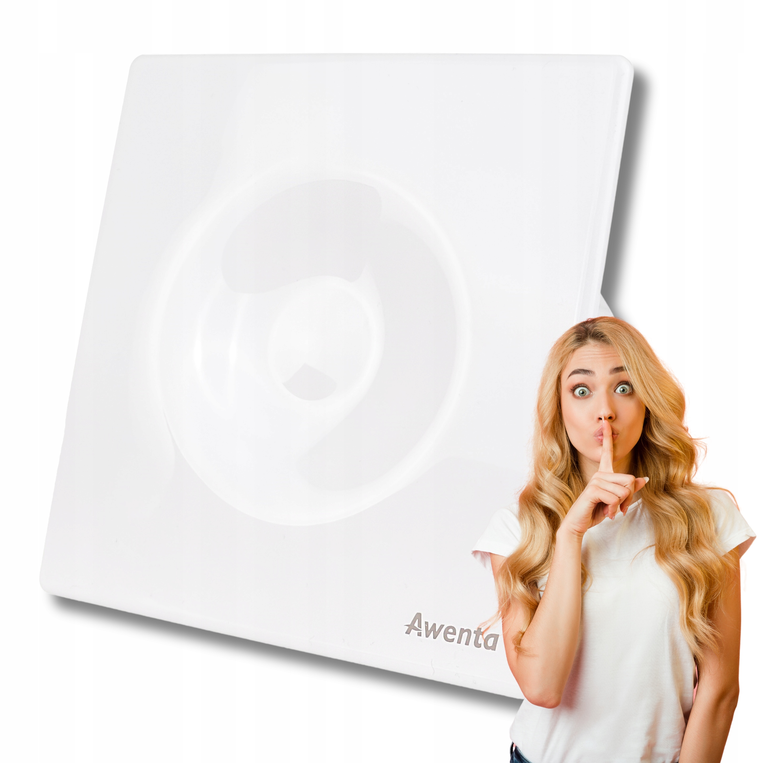 Kúpeľňový ventilátor Silent Ø 125 mm 32 dB Senzor Vlhkosti Časovač Biely