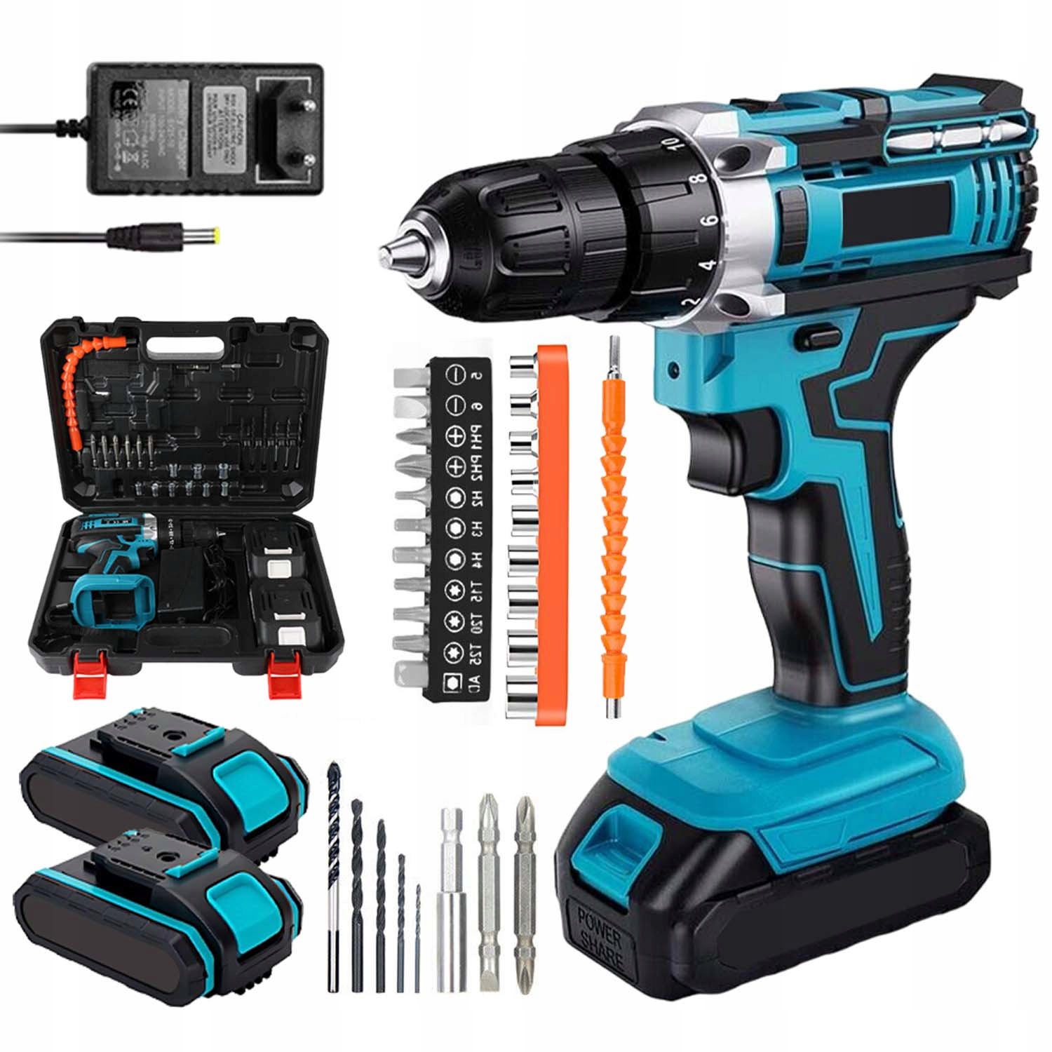 Elektrická Vrtačka 1500 Otáček 2 Rychlosti S 2KS Akumulátor