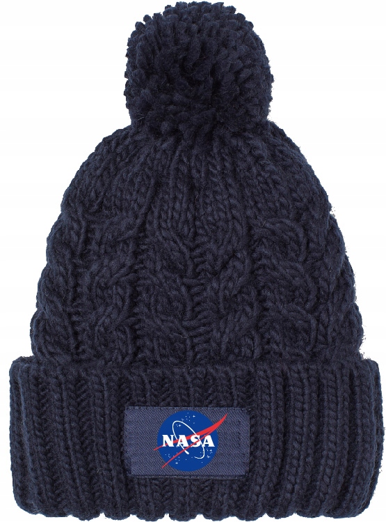 

Czapka Nasa 54 Granatowa z Pomponem