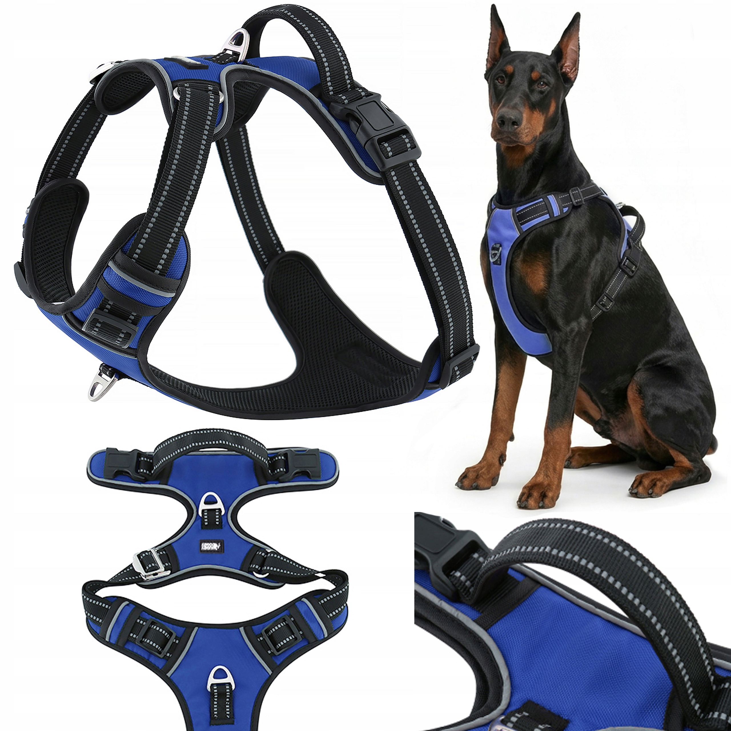 Szelki dla psa typu guard easy walk solidne Huggy Doggy golden retriever XL