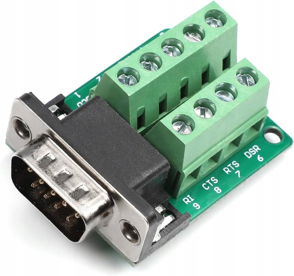 ADAPTER MĘSKI DB9-G2 RS232 REDUKTOR KONWERTER NA PRZEWODY D-SUB