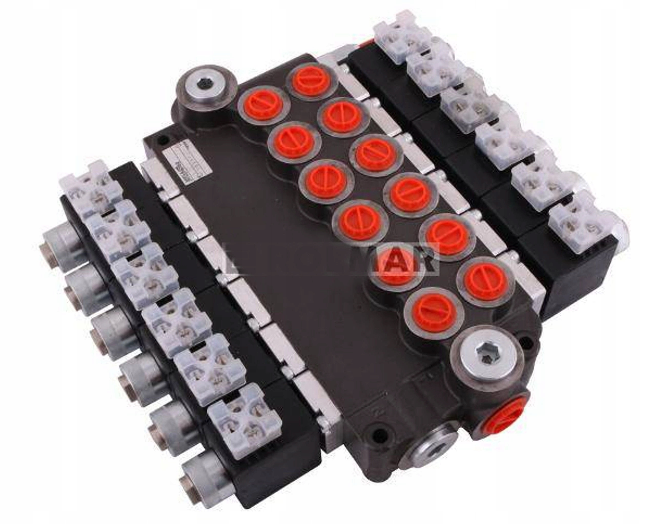 Hydraulický rozdělovač 6-sekcí elektrický 80L