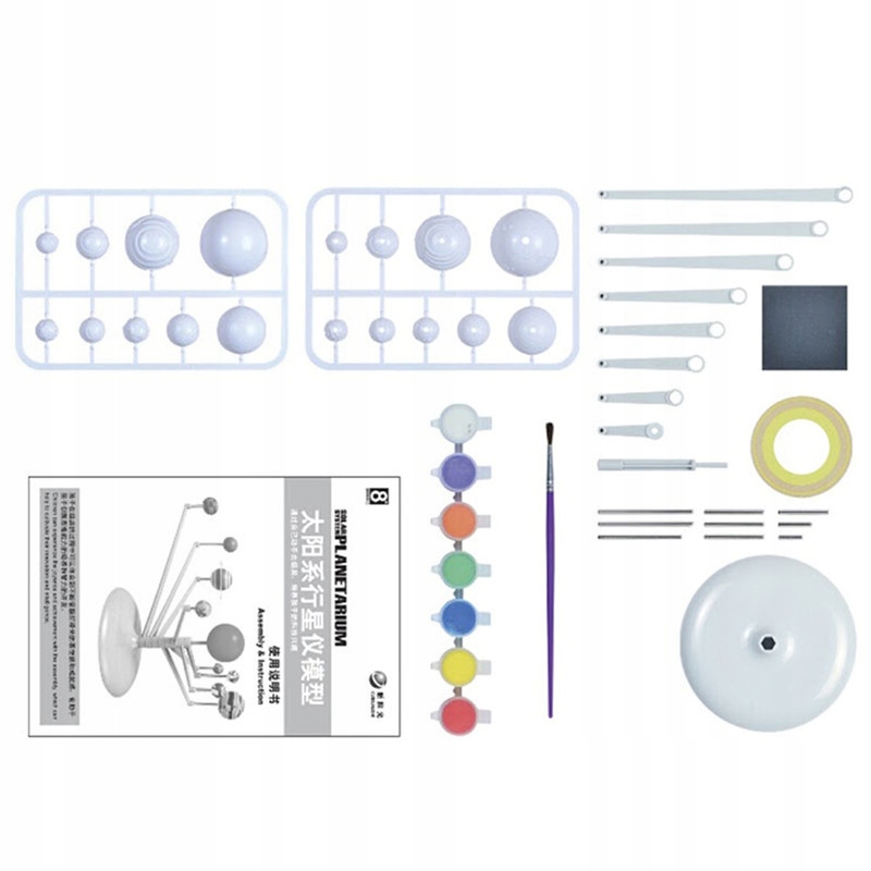 ZESTAW EDUKACYJNY UKŁAD SŁONECZNY DIY MODEL Materiał plastik