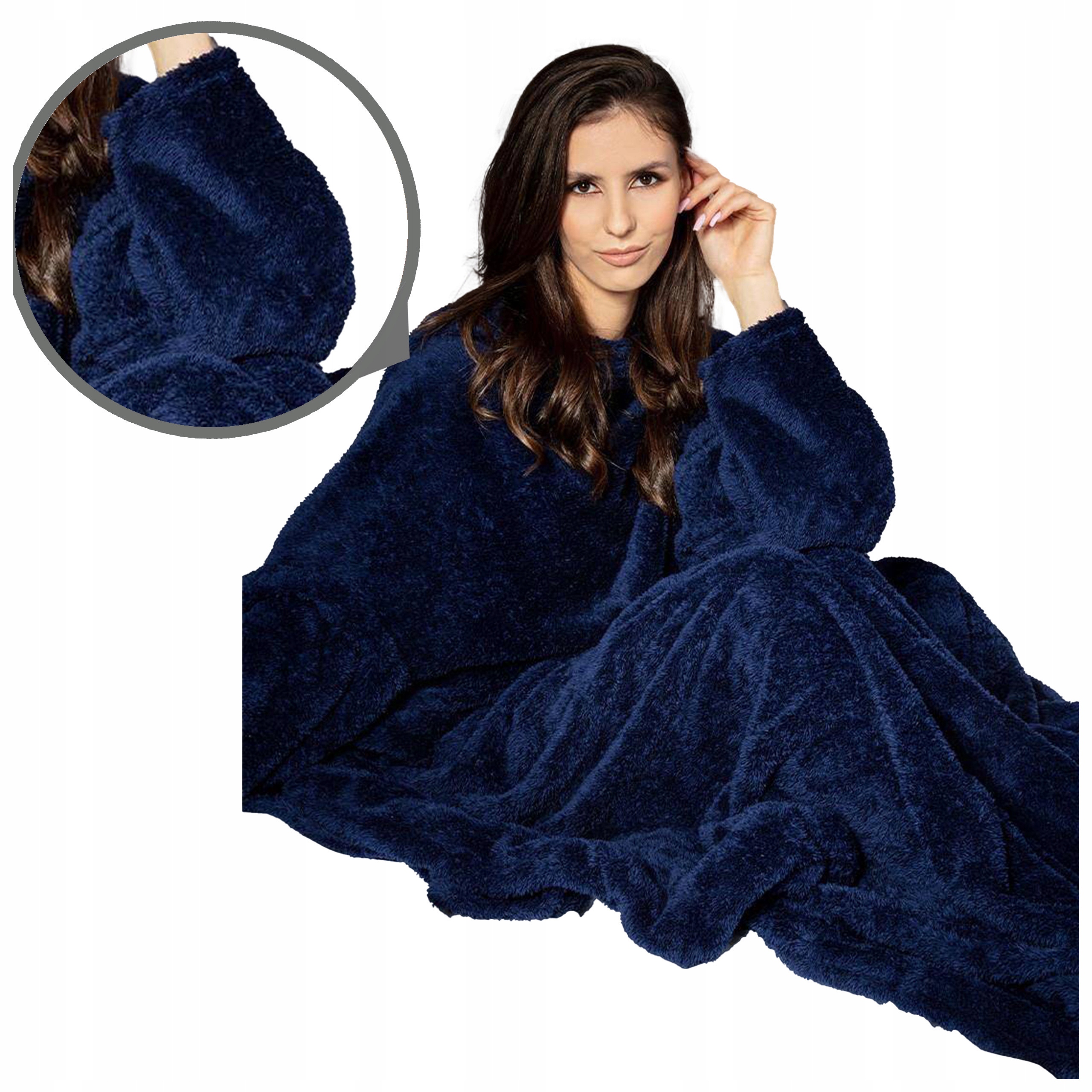 

Koc z rękawami Ciepły Gruby na zimę DKaren