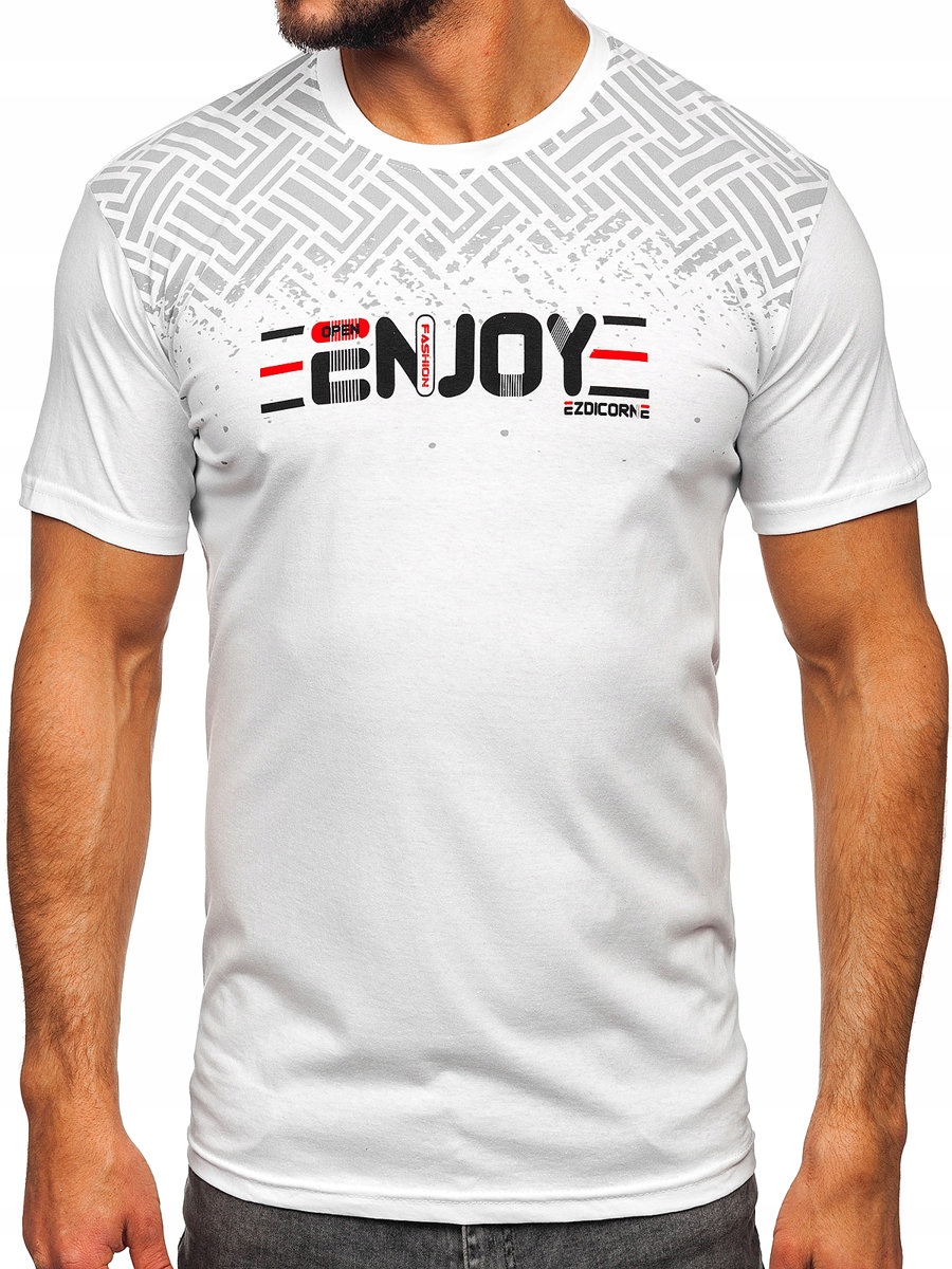 

T-shirt Koszulka Męska Biała 14720 Denley_m