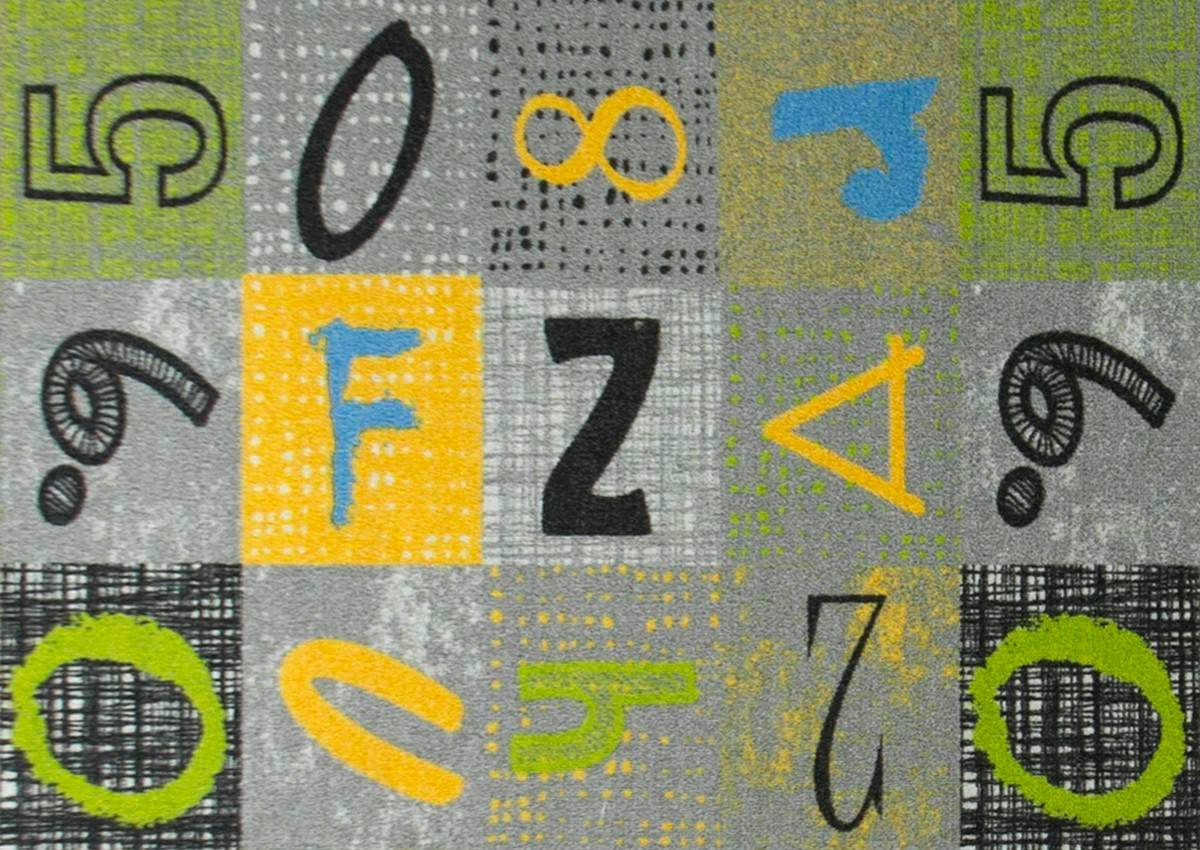 

100x150 cm Dywan Dla Dzieci Patchwork Litery Cyfry