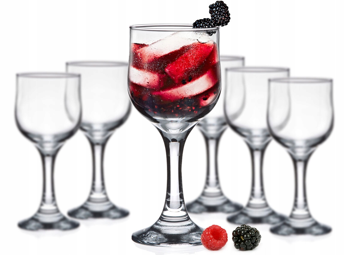 6x KIELISZKI DO WINA BIAŁEGO, CZERWONEGO 180 ml