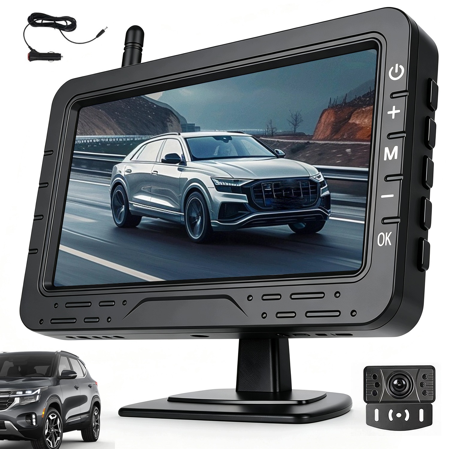 Bezdrátová Couvací Kamera S Monitorem Ips 4 3 Palce IP68 Do Auta