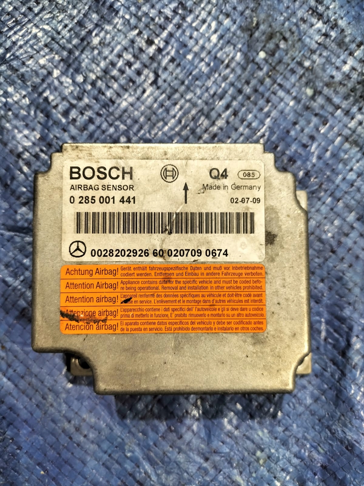 0285001441 0285001441 - Датчик водителя модуль подушки безопасности MERCEDES W211