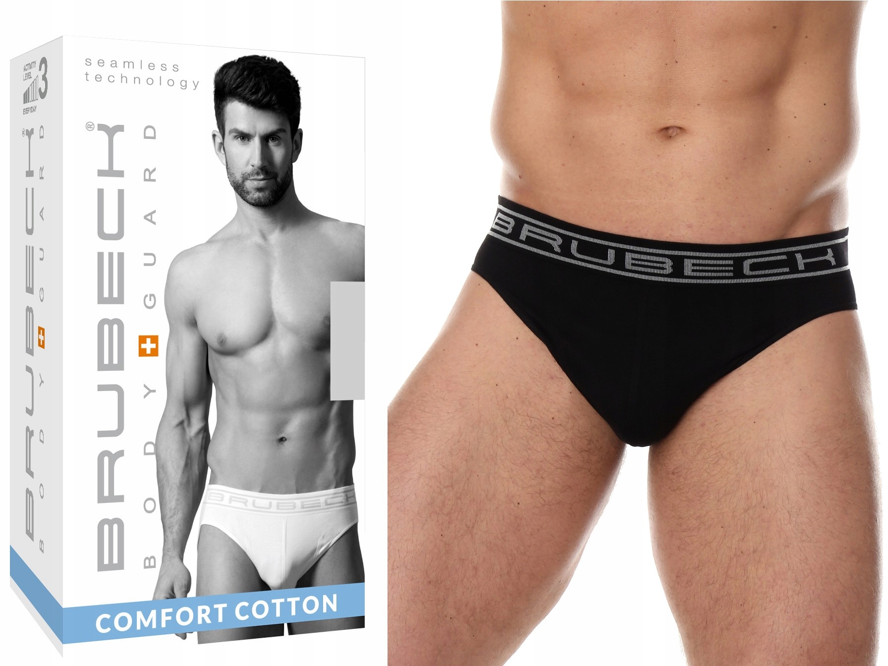 

Brubeck comfort cotton Slipy BE00290A czarne XXL