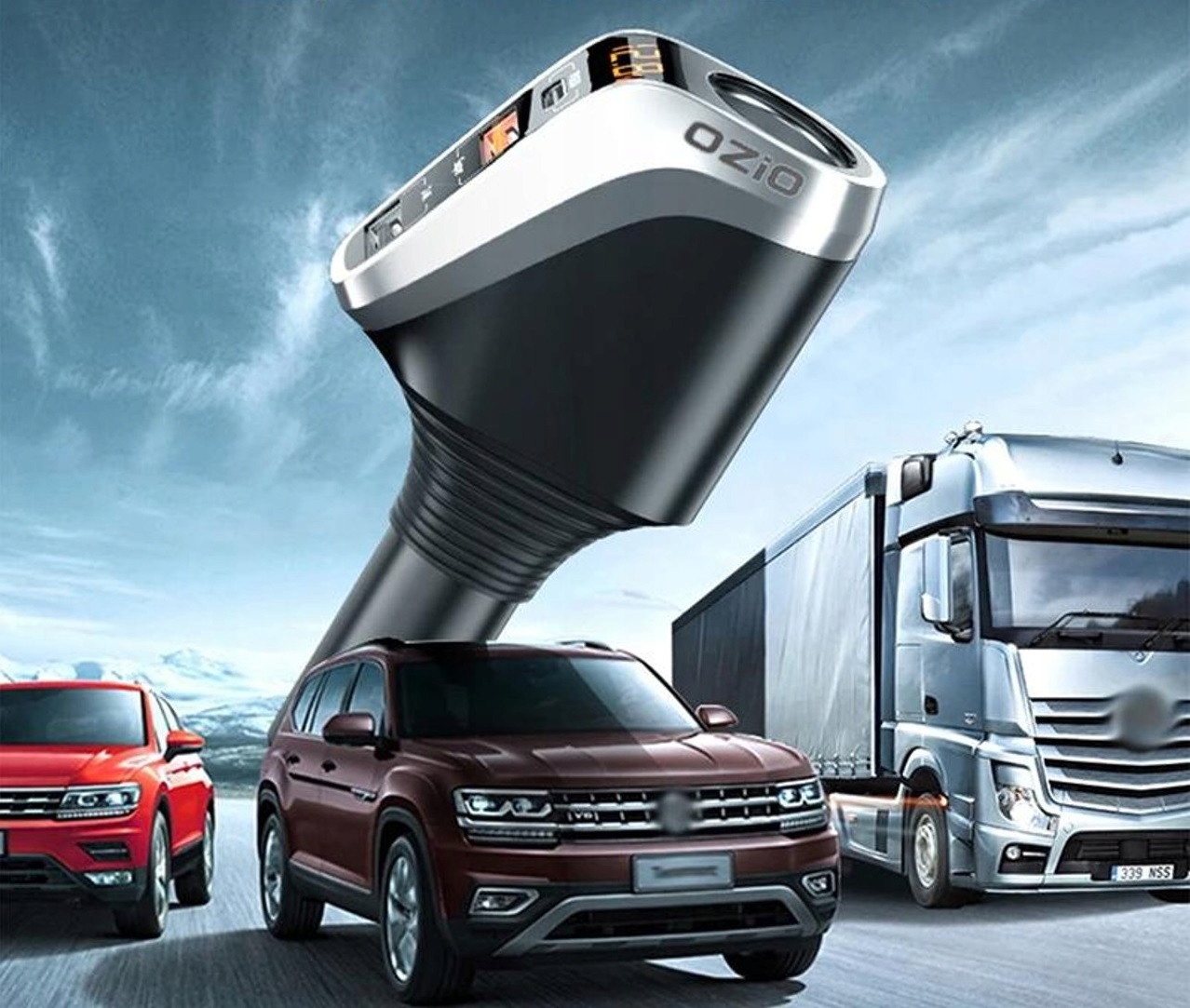 SZYBKA ŁADOWARKA SAMOCHODOWA 4 porty KABEL 3w1 lightning typ C microUSB Producent inny