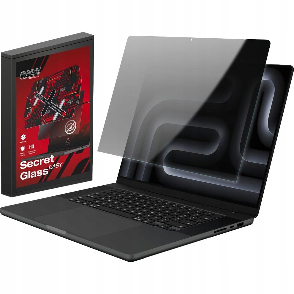Sklo Grizz pro MacBook Pro 16 M5 Pro 2026, matné aplikátor
