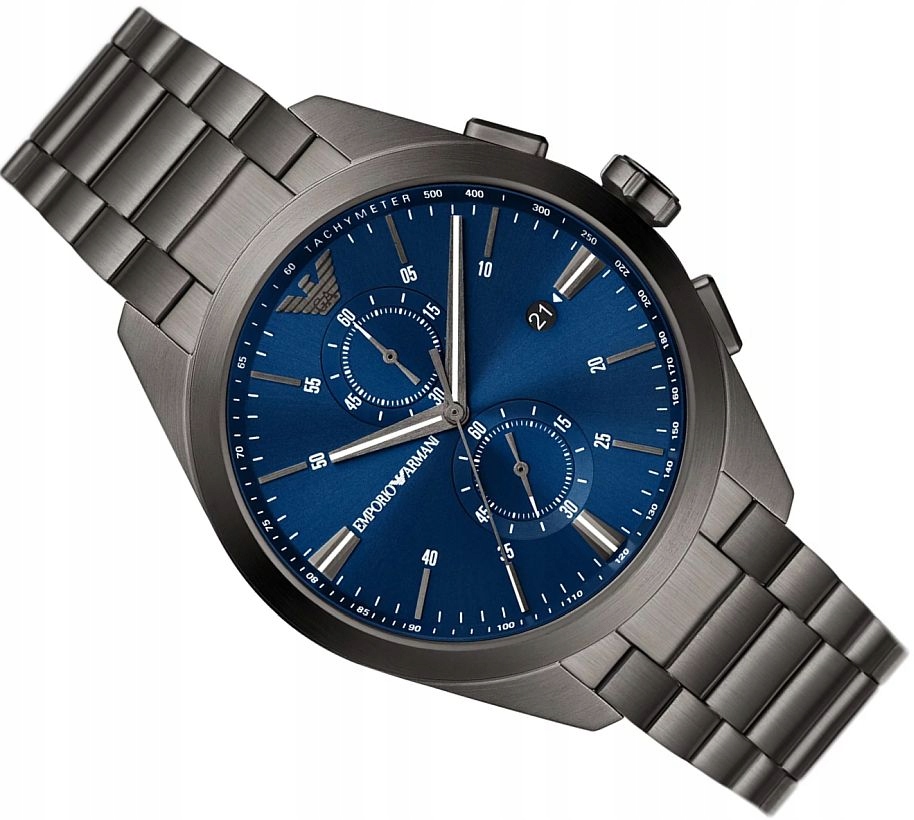 Zegarek Męski Emporio Armani Modny Chrono Oryginał Box