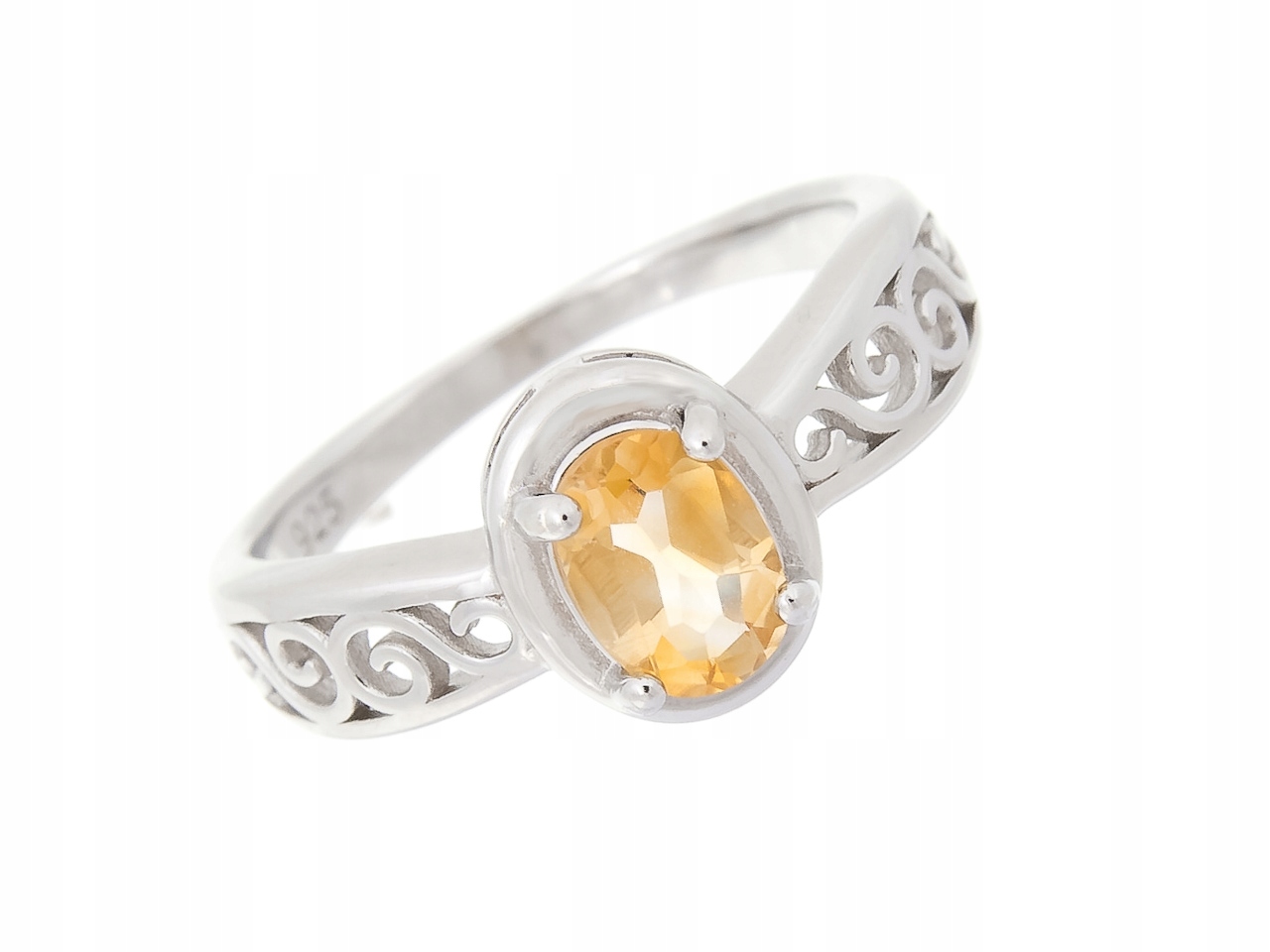 Prstýnek S Vel Velikost 0,13 S Přírodním Citrínem