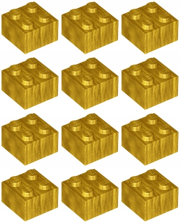 

Lego 3003 Klocek 2x2 złoty (15g) 12 szt.