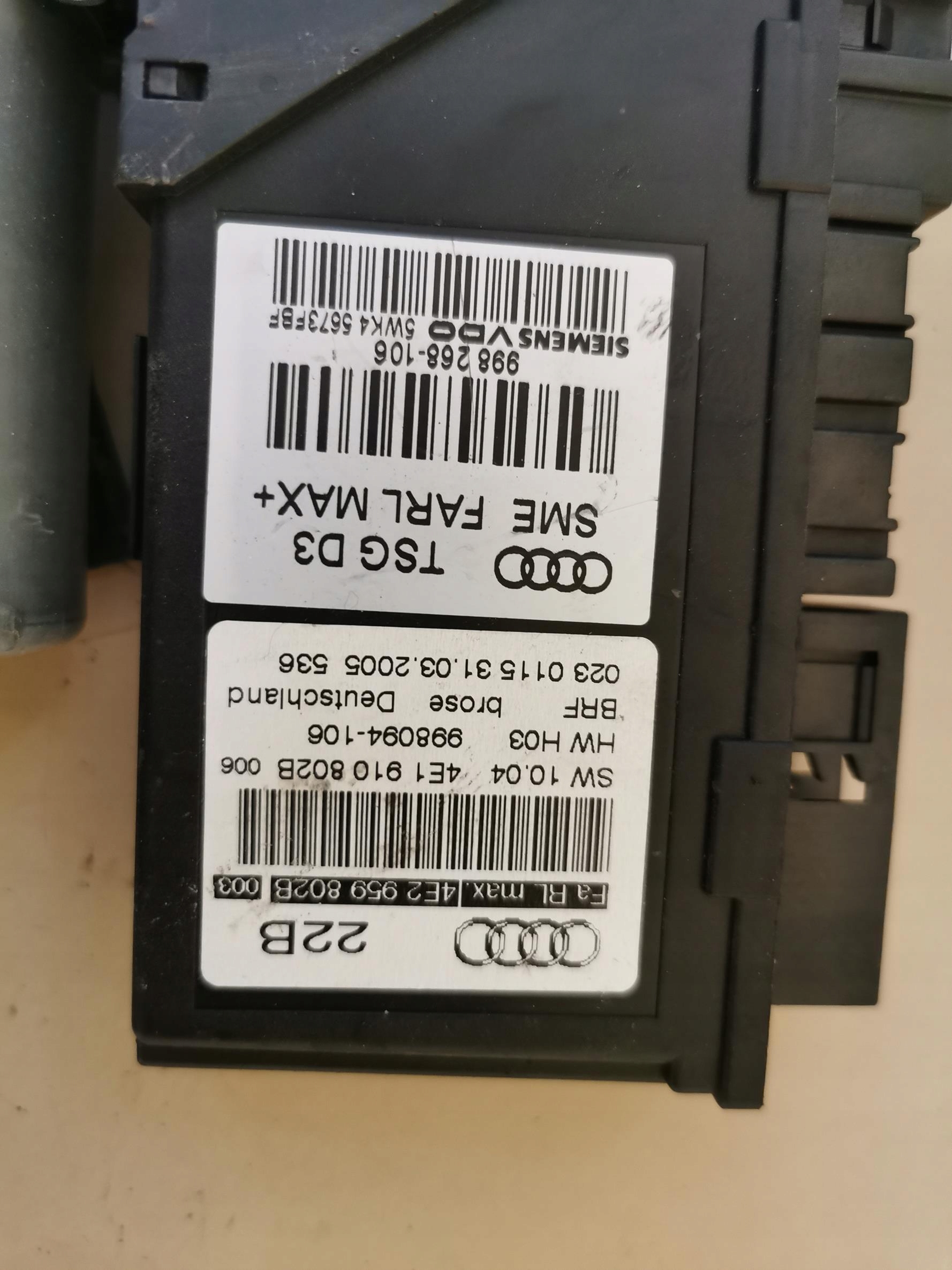 mini motor windows right front AUDI A8 D3 4E1910802B 03-10