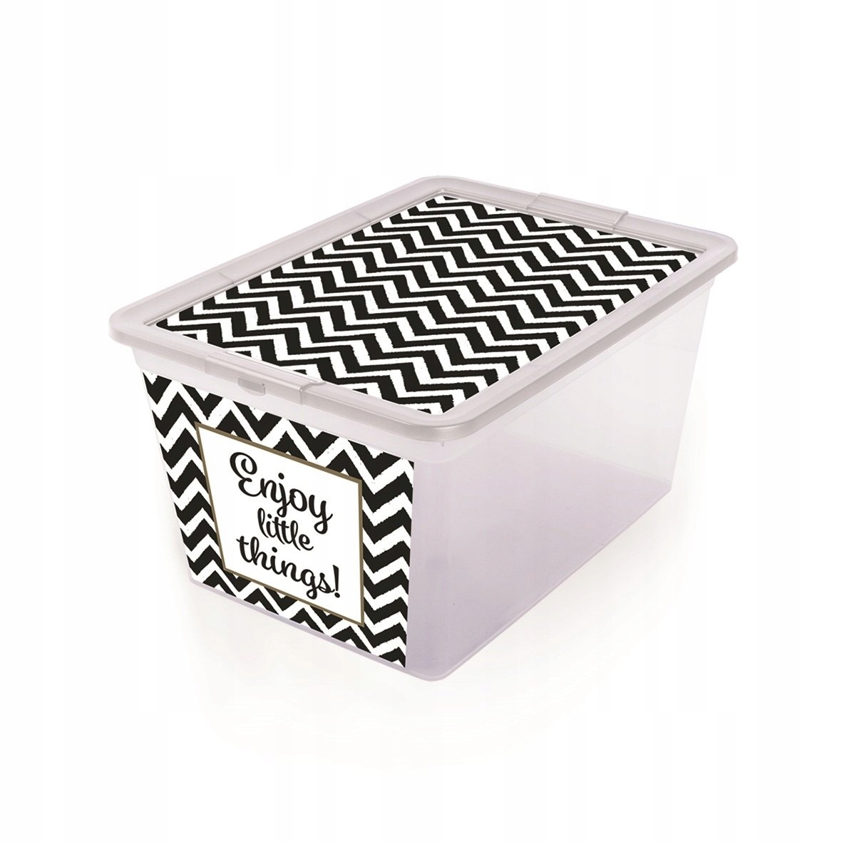 

Pojemnik pudło z pokrywą X Box Deco 30L zygzaki