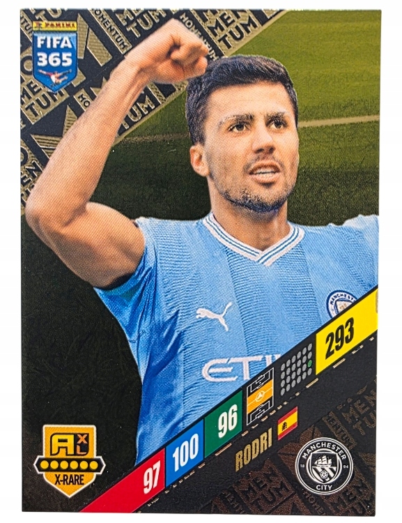 Karty piłkarskie Panini Fifa 365 2024 Momentum X-rare Rodri Manchester City