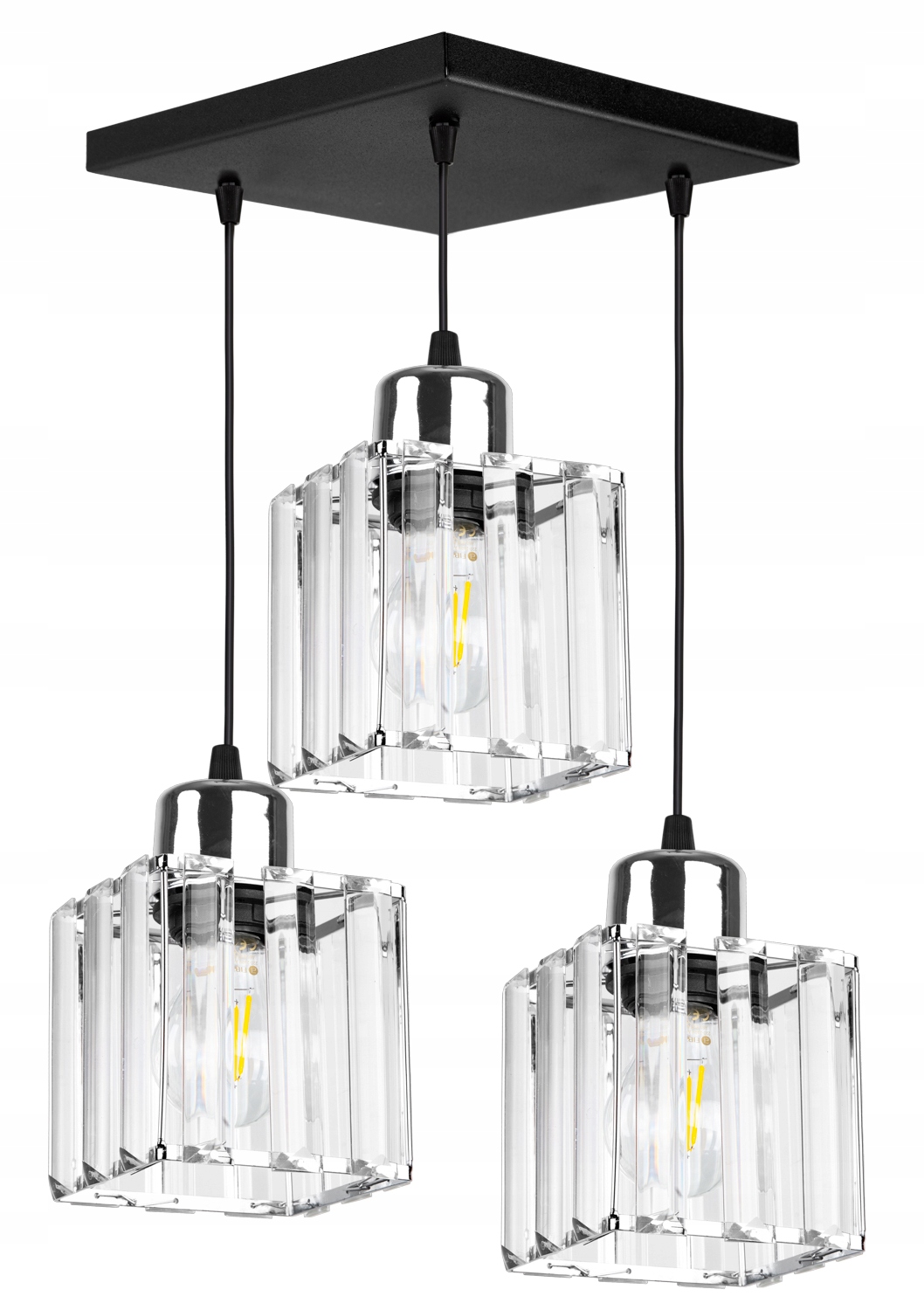 

Lampa Wisząca Sufitowa Żyrandol Szklana Kryształ