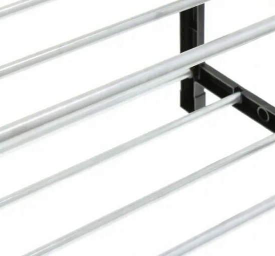 PÓŁKA NA BUTY STOJAK REGAŁ SZAFKA OBUWIE 4 POZIOMY SKŁADANA WOLNOSTOJĄCA Kolor mebla czarny