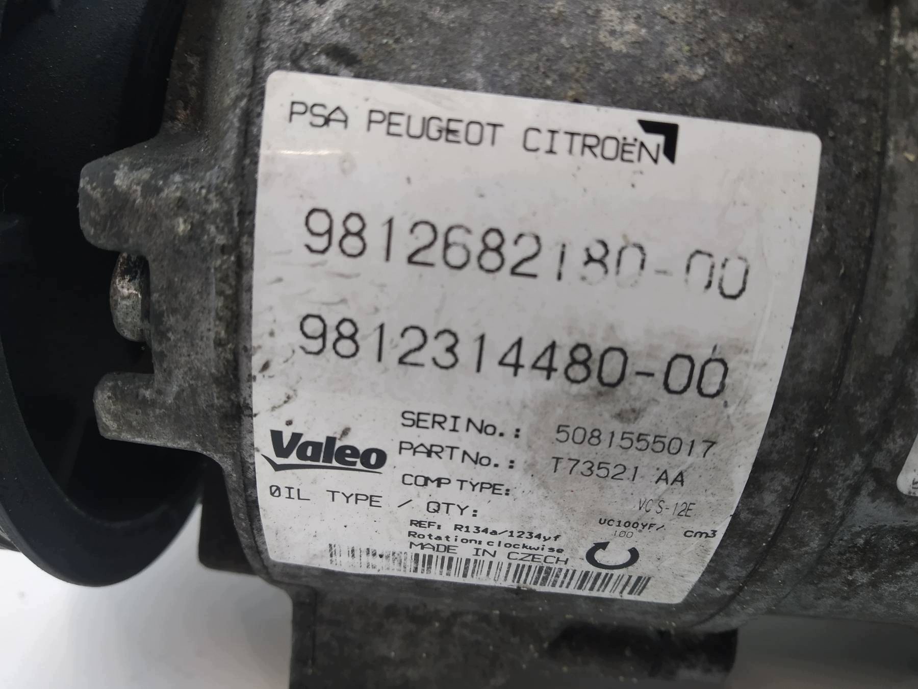 klimakompressor 9812682180 1.2 THP VTI PURETECH Peugeot 308 II