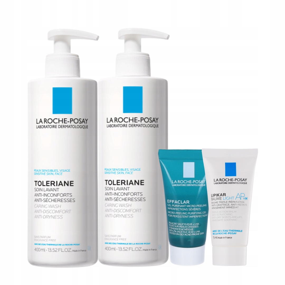 La Roche-Posay Zestaw Toleriane Łagodna emulsja oczyszczająca 400ml -2PAK