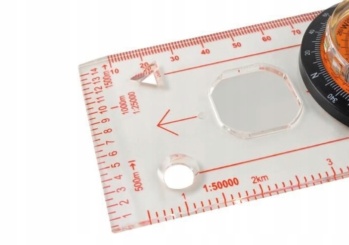 Kompas mapowy przezroczysty - na mapę Marka Trizand