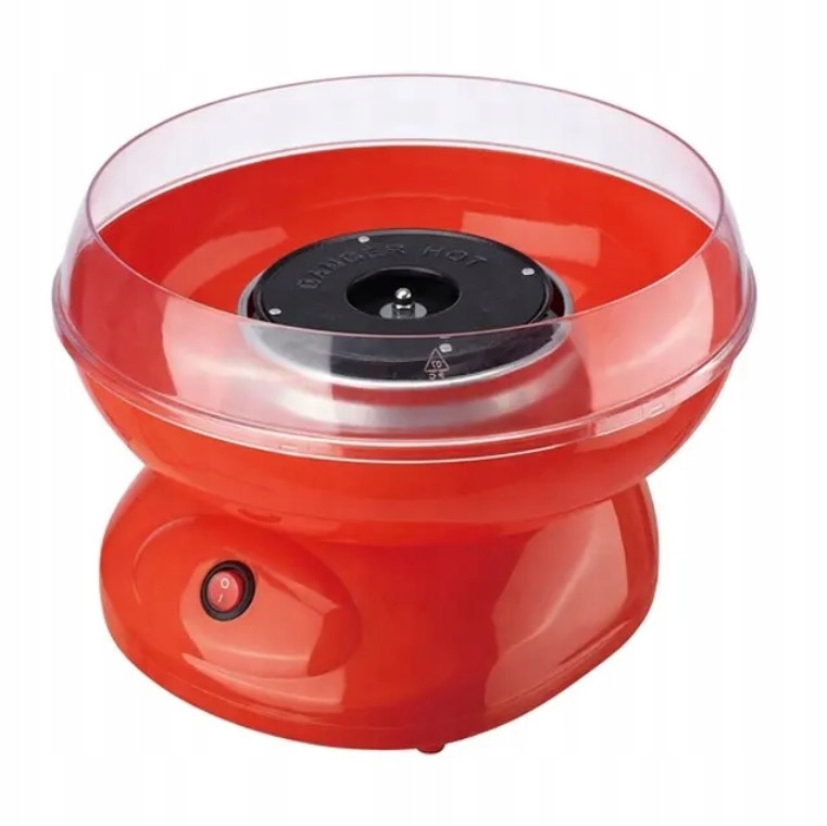 DUŻA MISA XXL MASZYNKA DO WATY CUKROWEJ MASZYNA MIARKA I PATYCZKI CZERWONA