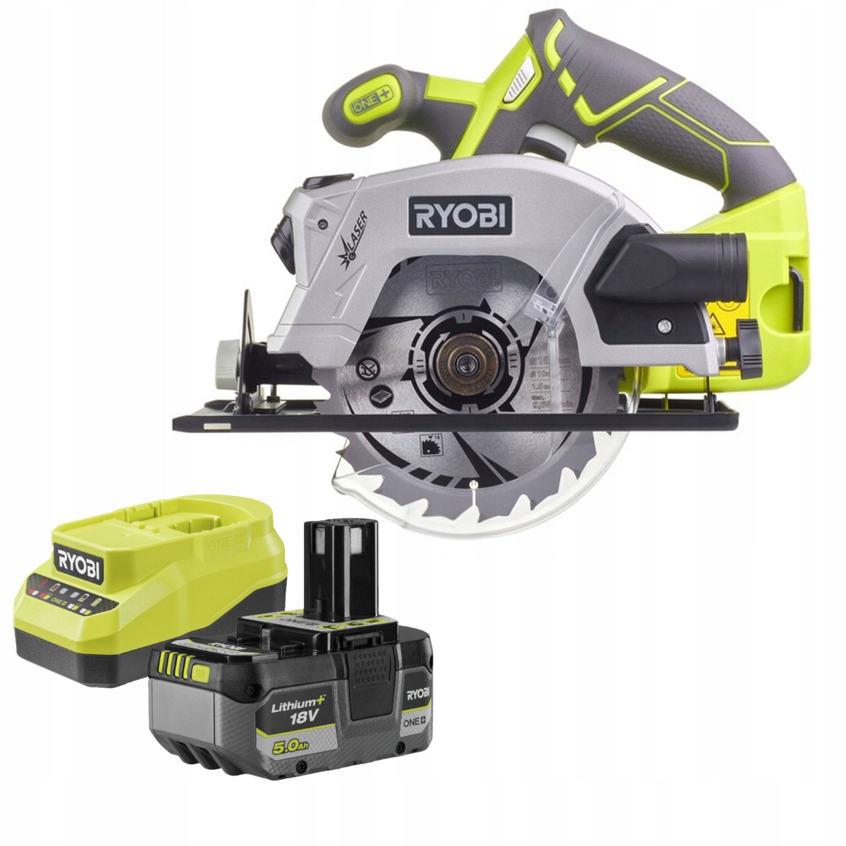 Ryobi Akumulátorová Kotoučová Pila RWSL1801M Kotoučová Pila 18V Nabíječka 5Ah