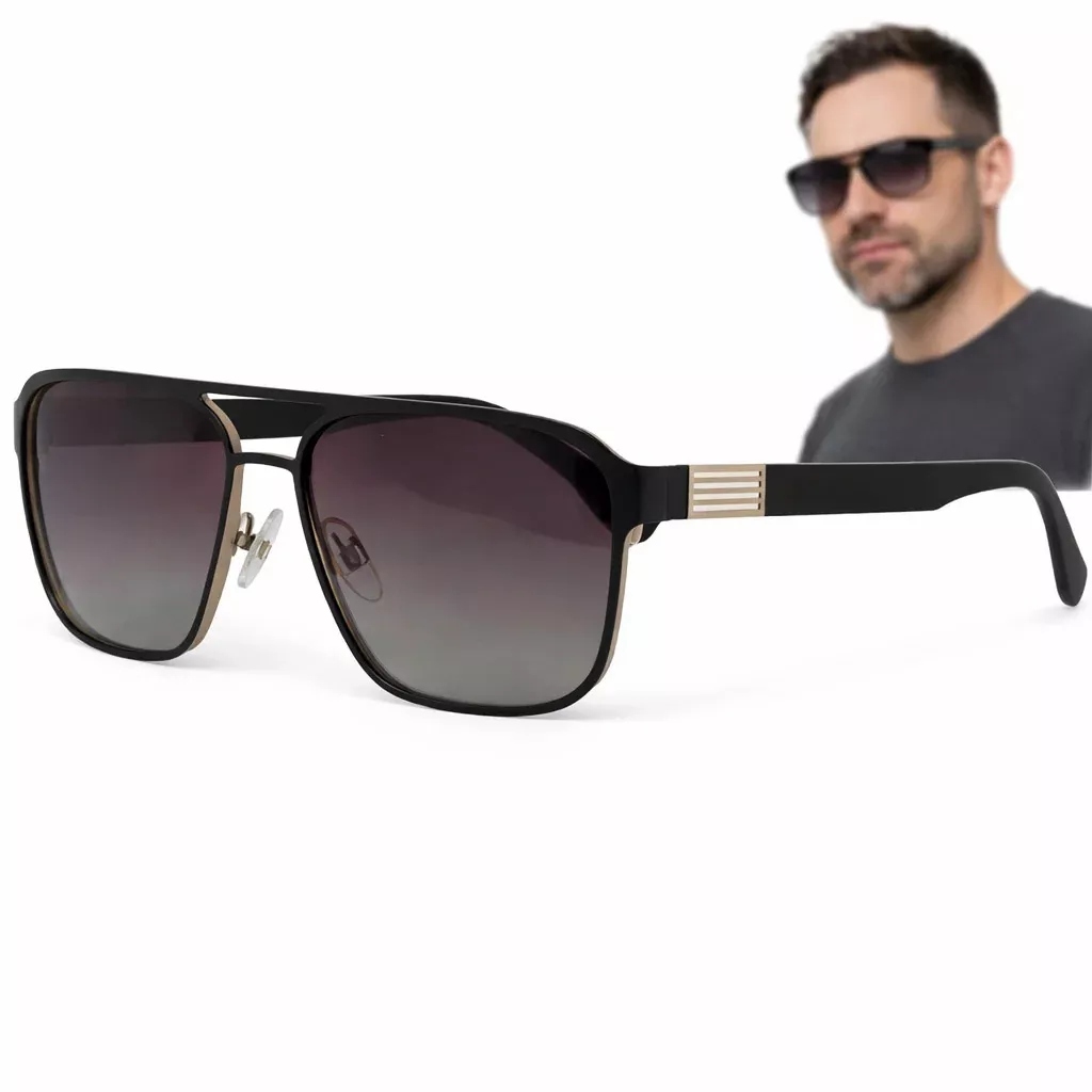 Pánské sluneční brýle Solano Ss 10543A černo zlaté Tac