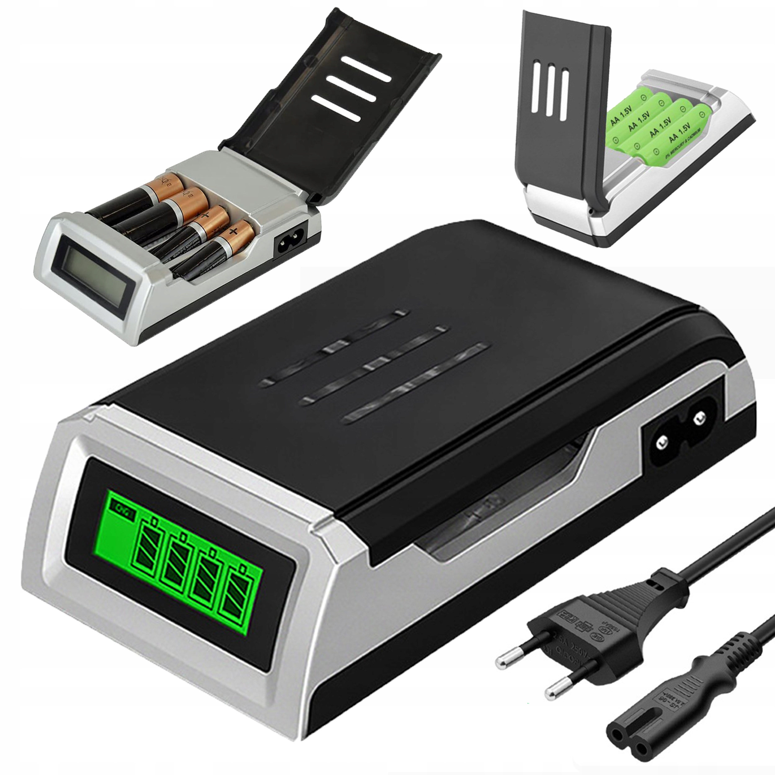 SZYBKA ŁADOWARKA DO AKUMULATORKÓW BATERII PALUSZKÓW AA i AAA AUTOMATYCZNA