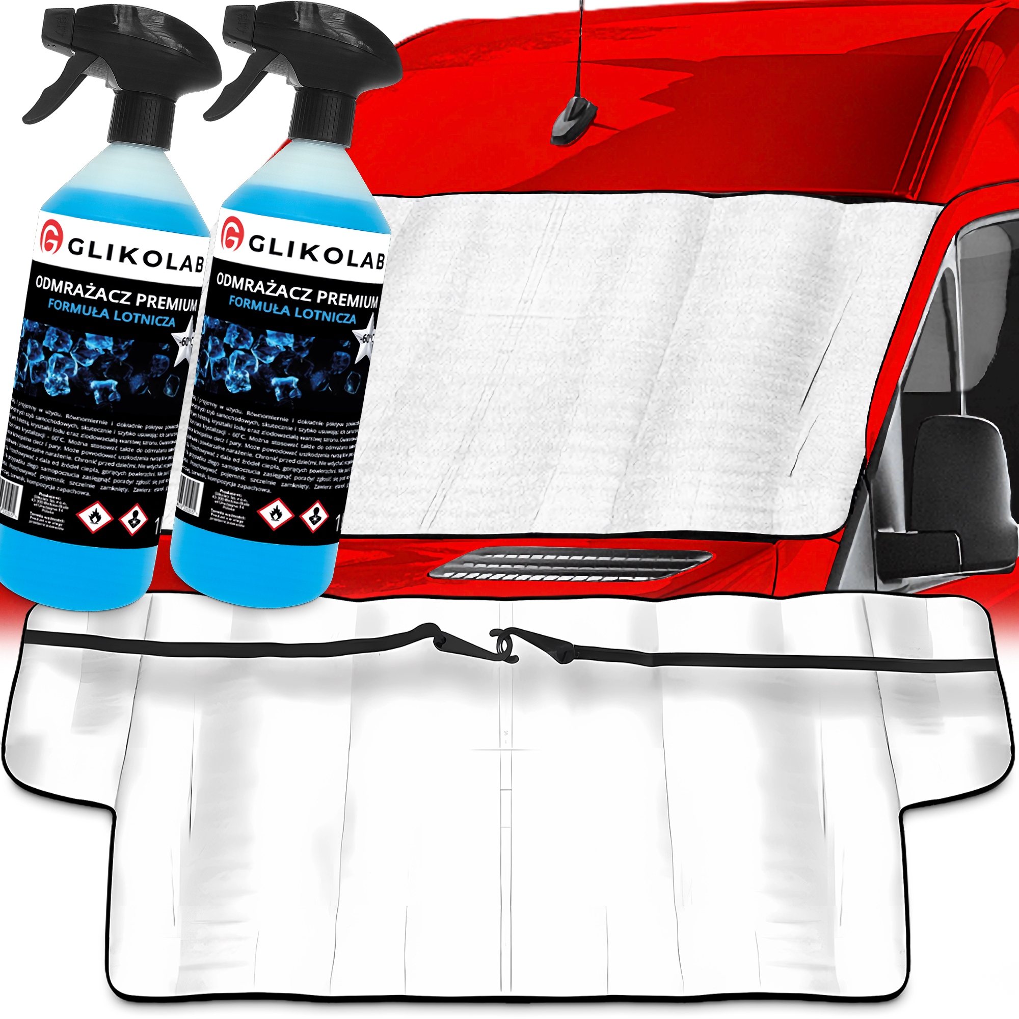 Protinámrazová Podložka Na Sklo Do Autobusu 260X100 2X Odmrazovač Skel Glykolab 1L